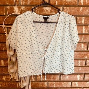 Rue 21 Short Sleeve Floral Top Size L